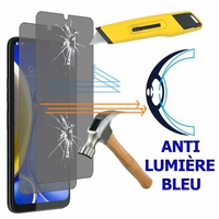 HTC Wildfire E Plus 6.52": Lot/ Pack de 2 Films Écran Verre Trempé Anti Lumière Bleu