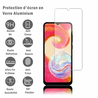 Samsung Galaxy A04E 6.5" SM-A042F SM-A042F/DS,SM-A042M,SM-A042M/DS (non compatible avec Galaxy A04S): 1 Film Protection d'écran en verre d'aluminium super résistant 9H, définition HD, anti-rayures, anti-empreintes digitales