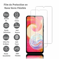 Samsung Galaxy A04E 6.5" SM-A042F SM-A042F/DS,SM-A042M,SM-A042M/DS (non compatible avec Galaxy A04S): 2 Films Protection d'écran en Verre Nano Fléxible, Dureté 9H Inrayable Incassable Invisible Ultra Résistant
