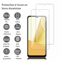 Vivo Y52t 6.51" V2166A (non compatible avec Vivo Y52 5G): 2 Films Protection d'écran en verre d'aluminium super résistant 9H, définition HD, anti-rayures, anti-empreintes digitales