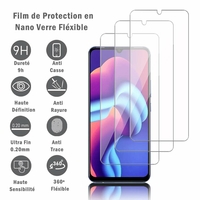 Vivo Y73t 5G 6.58" V2164PA (non compatible avec Vivo Y73 4G/ Y73S 5s): 3 Films Protection d'écran en Verre Nano Fléxible, Dureté 9H Inrayable Incassable Invisible Ultra Résistant