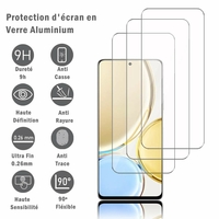 Honor X9/ X9 5G/ Magic4 Lite 6.81" (non compatible avec Honor Magic4): 3 Films Protection d'écran en verre d'aluminium super résistant 9H, définition HD, anti-rayures, anti-empreintes digitales