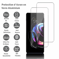 Motorola Edge 20 Fusion/ Edge 20 Lite 6.7" XT2139-1 PARF0010IN PARF0011IN (non compatible avec Motorola Edge 20): 2 Films Protection d'écran en verre d'aluminium super résistant 9H, définition HD, anti-rayures, anti-empreintes digitales