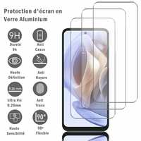 Motorola Moto G31/ Moto G41 6.4" XT2173-3 PASL0004IN: 3 Films Protection d'écran en verre d'aluminium super résistant 9H, définition HD, anti-rayures, anti-empreintes digitales