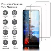 Motorola Moto G42 6.4" [Dimensions du téléphone: 160.4 x 73.5 x 8 mm]: 3 Films Protection d'écran en verre d'aluminium super résistant 9H, définition HD, anti-rayures, anti-empreintes digitales