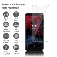 Nokia 2 V Tella 5.45" [Dimensions du téléphone: 150.6 x 71.6 x 9.1 mm]: 1 Film Protection d'écran en verre d'aluminium super résistant 9H, définition HD, anti-rayures, anti-empreintes digitales
