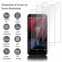 Nokia 2 V Tella 5.45" [Dimensions du téléphone: 150.6 x 71.6 x 9.1 mm]: 3 Films Protection d'écran en verre d'aluminium super résistant 9H, définition HD, anti-rayures, anti-empreintes digitales