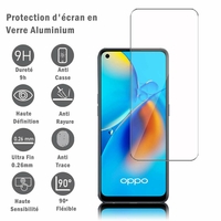 Oppo A74 4G/ Oppo F19 6.43" CHP2219 (non compatible Oppo A74 5G 6.5"): 1 Film Protection d'écran en verre d'aluminium super résistant 9H, définition HD, anti-rayures, anti-empreintes digitales