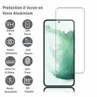 Samsung Galaxy S22+ 5G/ S22 Plus 5G 6.6" SM-S906B S906B/DS S906U S906U1 (non compatible avec Galaxy S22 5G 6.1"): 1 Film Protection d'écran en verre d'aluminium super résistant 9H, définition HD, anti-rayures, anti-empreintes digitales