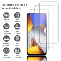 Xiaomi Poco M4 Pro 4G 6.43" MZB0B5VIN 2201117PI (non compatible avec Xiaomi Poco M4 Pro 5G 6.6"): 3 Films Protection d'écran en verre d'aluminium super résistant 9H, définition HD, anti-rayures, anti-empreintes digitales