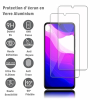 Xiaomi Mi 10 Lite 5G/ Mi 10 Youth 5G 6.57" M2002J9G M2002J9E (non compatible Xiaomi Mi Note 10 Lite 6.47"/ Mi 10T Lite 5G 6.67"): 2 Films Protection d'écran en verre d'aluminium super résistant 9H, définition HD, anti-rayures, anti-empreintes digitales