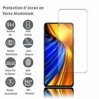 Xiaomi Poco F4 6.67" (non compatible avec Xiaomi Poco F4 GT): 1 Film Protection d'écran en verre d'aluminium super résistant 9H, définition HD, anti-rayures, anti-empreintes digitales