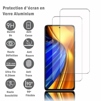 Xiaomi Poco F4 6.67" (non compatible avec Xiaomi Poco F4 GT): 2 Films Protection d'écran en verre d'aluminium super résistant 9H, définition HD, anti-rayures, anti-empreintes digitales