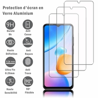 Xiaomi Redmi 11 Prime 4G 6.58" (non compatible avec Xiaomi Redmi 11 Prime 5G): 3 Films Protection d'écran en verre d'aluminium super résistant 9H, définition HD, anti-rayures, anti-empreintes digitales