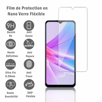 Oppo A58x 5G 6.56" PHJ110: 1 Film Protection d'écran en Verre Nano Fléxible, Dureté 9H Inrayable Incassable Invisible Ultra Résistant