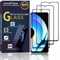 Realme 10s 5G 6.6" (non compatible avec Realme 10 4G 6.4"): Lot / Pack de 3 Films de protection d'écran Verre Trempé