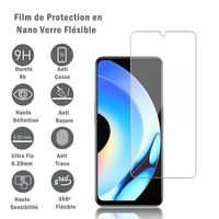 Realme 10s 5G 6.6" (non compatible avec Realme 10 4G 6.4"): 1 Film Protection d'écran en Verre Nano Fléxible, Dureté 9H Inrayable Incassable Invisible Ultra Résistant