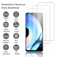 Realme 10s 5G 6.6" (non compatible avec Realme 10 4G 6.4"): 3 Films Protection d'écran en verre d'aluminium super résistant 9H, définition HD, anti-rayures, anti-empreintes digitales