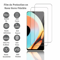 Realme 10 Pro 6.72" RMX3663 (non compatible avec Realme 10 Pro+ Plus 6.7"): 2 Films Protection d'écran en Verre Nano Fléxible, Dureté 9H Inrayable Incassable Invisible Ultra Résistant