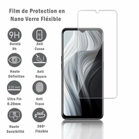 Realme V20 6.5" RMX3611: 1 Film Protection d'écran en Verre Nano Fléxible, Dureté 9H Inrayable Incassable Invisible Ultra Résistant