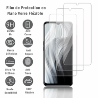 Realme V20 6.5" RMX3611: 3 Films Protection d'écran en Verre Nano Fléxible, Dureté 9H Inrayable Incassable Invisible Ultra Résistant