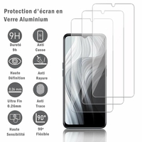 Realme V20 6.5" RMX3611: 3 Films Protection d'écran en verre d'aluminium super résistant 9H, définition HD, anti-rayures, anti-empreintes digitales