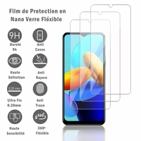 Vivo Y35 5G 6.51" (non compatible avec Vivo Y35 4G 6.58"): 3 Films Protection d'écran en Verre Nano Fléxible, Dureté 9H Inrayable Incassable Invisible Ultra Résistant