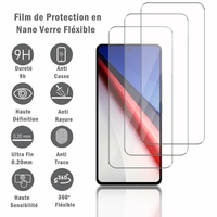 Vivo iQOO 11 6.78" V2243A (non compatible avec Vivo iQOO 11 Pro): 3 Films Protection d'écran en Verre Nano Fléxible, Dureté 9H Inrayable Incassable Invisible Ultra Résistant