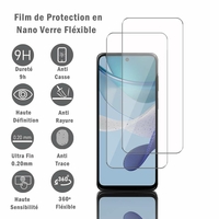 Motorola Moto G53 6.5": 2 Films Protection d'écran en Verre Nano Fléxible, Dureté 9H Inrayable Incassable Invisible Ultra Résistant