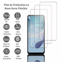 Motorola Moto G53 6.5": 3 Films Protection d'écran en Verre Nano Fléxible, Dureté 9H Inrayable Incassable Invisible Ultra Résistant