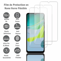 Motorola Moto E13 6.5": 3 Films Protection d'écran en Verre Nano Fléxible, Dureté 9H Inrayable Incassable Invisible Ultra Résistant