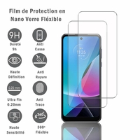 Motorola Moto G Play (2023) 6.5" (non compatible avec Moto G Play (2021)): 2 Films Protection d'écran en Verre Nano Fléxible, Dureté 9H Inrayable Incassable Invisible Ultra Résistant