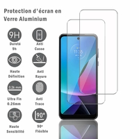 Motorola Moto G Play (2023) 6.5" (non compatible avec Moto G Play (2021)): 2 Films Protection d'écran en verre d'aluminium super résistant 9H, définition HD, anti-rayures, anti-empreintes digitales
