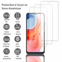 Motorola Moto G Play (2021) 6.5": 3 Films Protection d'écran en verre d'aluminium super résistant 9H, définition HD, anti-rayures, anti-empreintes digitales