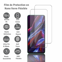 Xiaomi Poco X5 6.67" 22111317PG (non compatible avec Xiaomi Poco X5 Pro): 2 Films Protection d'écran en Verre Nano Fléxible, Dureté 9H Inrayable Incassable Invisible Ultra Résistant