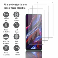 Xiaomi Poco X5 6.67" 22111317PG (non compatible avec Xiaomi Poco X5 Pro): 3 Films Protection d'écran en Verre Nano Fléxible, Dureté 9H Inrayable Incassable Invisible Ultra Résistant
