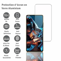 Xiaomi Poco X5 Pro 6.67" 22101320G 22101320I (non compatible avec Xiaomi Poco X5): 1 Film Protection d'écran en verre d'aluminium super résistant 9H, définition HD, anti-rayures, anti-empreintes digitales