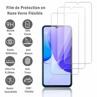 OUKITEL C32 6.52": 3 Films Protection d'écran en Verre Nano Fléxible, Dureté 9H Inrayable Incassable Invisible Ultra Résistant