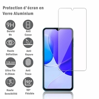 OUKITEL C32 6.52": 1 Film Protection d'écran en verre d'aluminium super résistant 9H, définition HD, anti-rayures, anti-empreintes digitales