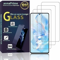 Honor 80 Pro Flat 6.67" (non compatible avec Honor 80 Pro 6.78"): Lot / Pack de 3 Films de protection d'écran Verre Trempé