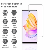 Honor 80 SE 6.67" GIA-AN8 (non compatible avec Honor 80): 1 Film Protection d'écran en verre d'aluminium super résistant 9H, définition HD, anti-rayures, anti-empreintes digitales