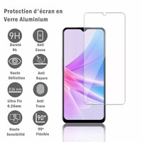 Oppo A78 5G 6.56" CPH2483 CPH2495: 1 Film Protection d'écran en verre d'aluminium super résistant 9H, définition HD, anti-rayures, anti-empreintes digitales