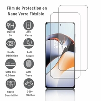 OnePlus 11R 6.74" [Dimensions du téléphone: 163.4 x 74.3 x 8.7 mm]: 2 Films Protection d'écran en Verre Nano Fléxible, Dureté 9H Inrayable Incassable Invisible Ultra Résistant
