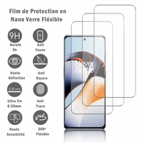OnePlus 11R 6.74" [Dimensions du téléphone: 163.4 x 74.3 x 8.7 mm]: 3 Films Protection d'écran en Verre Nano Fléxible, Dureté 9H Inrayable Incassable Invisible Ultra Résistant