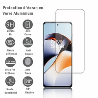 OnePlus 11R 6.74" [Dimensions du téléphone: 163.4 x 74.3 x 8.7 mm]: 1 Film Protection d'écran en verre d'aluminium super résistant 9H, définition HD, anti-rayures, anti-empreintes digitales