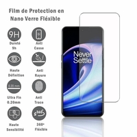 OnePlus Ace 2V 6.74" PHP110 (non compatible avec OnePlus Ace 2) [Dimensions du téléphone: 162.6 x 75.1 x 8.2 mm]: 1 Film Protection d'écran en Verre Nano Fléxible, Dureté 9H Inrayable Incassable Invisible Ultra Résistant
