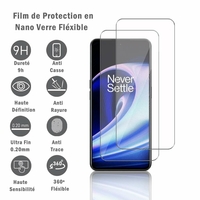 OnePlus Ace 2V 6.74" PHP110 (non compatible avec OnePlus Ace 2) [Dimensions du téléphone: 162.6 x 75.1 x 8.2 mm]: 2 Films Protection d'écran en Verre Nano Fléxible, Dureté 9H Inrayable Incassable Invisible Ultra Résistant