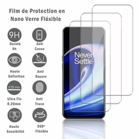 OnePlus Ace 2V 6.74" PHP110 (non compatible avec OnePlus Ace 2) [Dimensions du téléphone: 162.6 x 75.1 x 8.2 mm]: 3 Films Protection d'écran en Verre Nano Fléxible, Dureté 9H Inrayable Incassable Invisible Ultra Résistant