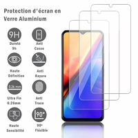 Vivo Y56 5G 6.58" V2225: 3 Films Protection d'écran en verre d'aluminium super résistant 9H, définition HD, anti-rayures, anti-empreintes digitales