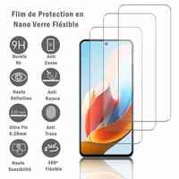 ZTE Voyage 40 Pro+ Plus 6.67" 9042N: 3 Films Protection d'écran en Verre Nano Fléxible, Dureté 9H Inrayable Incassable Invisible Ultra Résistant